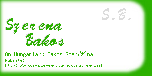 szerena bakos business card